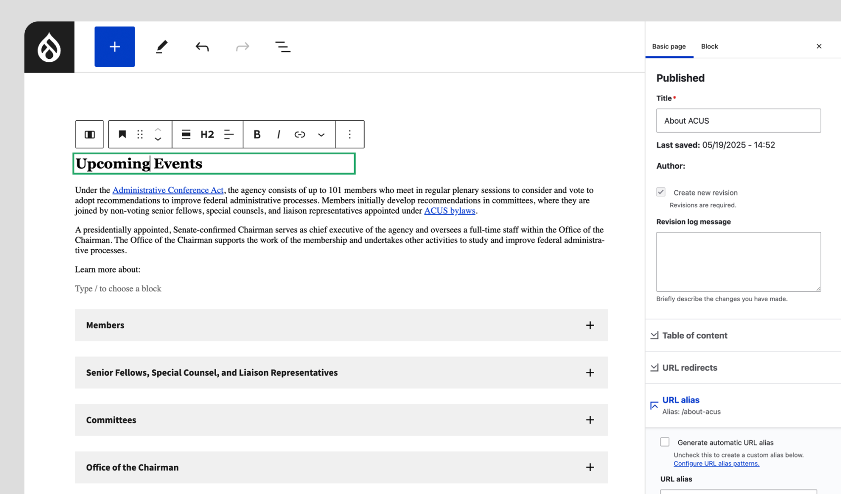 ACUS gutenberg editor ACUS gutenberg editor