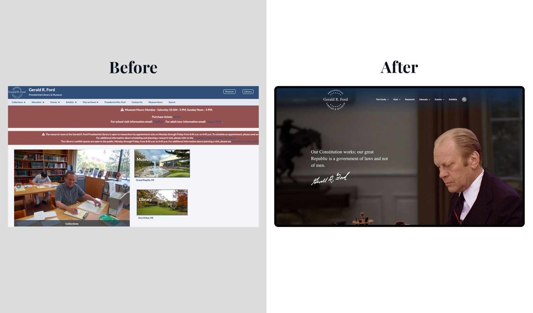 Gerald Ford library before and after Gerald Ford library before and after