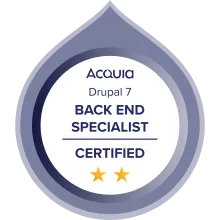 Drupal 7 Certified Backend Specialist